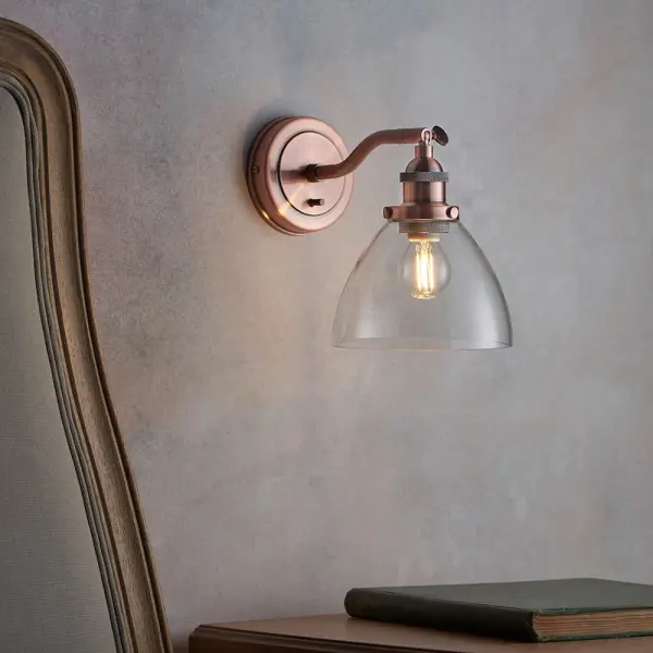 Hansen Wall Fitting in Aged Copper