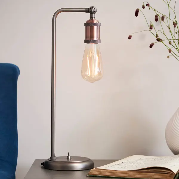 Hal Table Lamp in an Aged Copper Finish