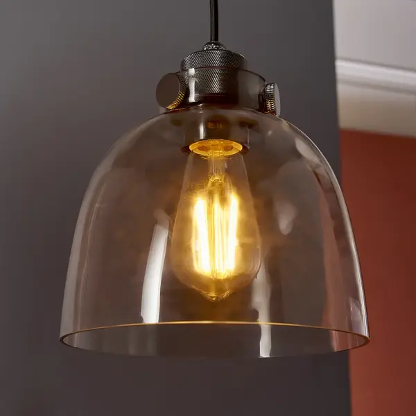 Urban Smoked Grey Tinted Glass Pendant