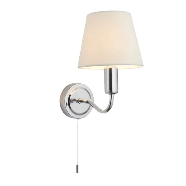 Conway Chrome Wall Light C/W Shade IP44
