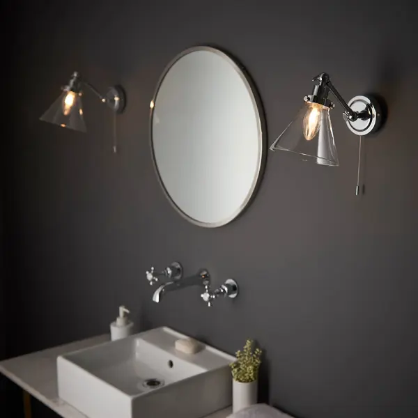 Faraday Chrome Wall Light IP44