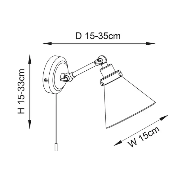 Faraday Chrome Wall Light IP44