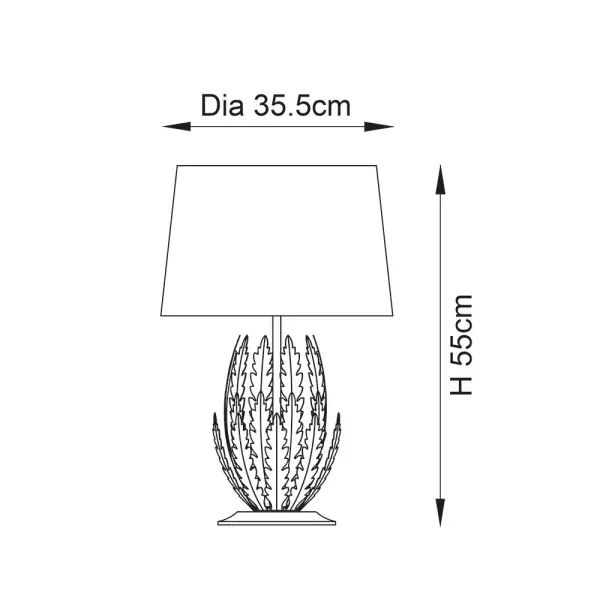 Delphine Gold Leaf Table Lamp C/W Shade