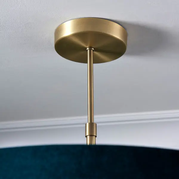Hayfield 3 Light Pendant in Matt Antique Brass C/W Shade