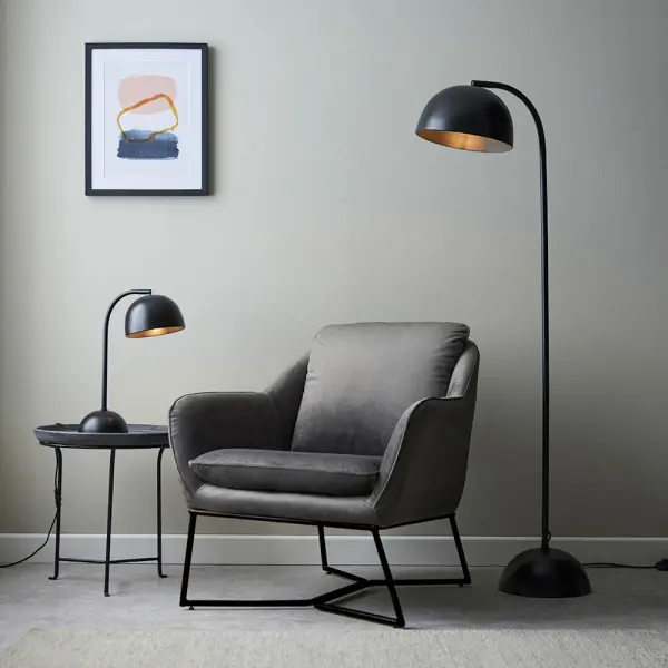 Brodey Floor Lamp in Matt Black Finish