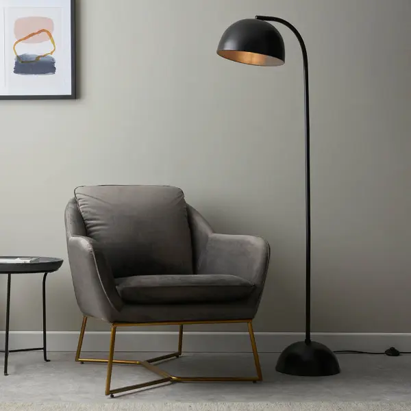 Brodey Floor Lamp in Matt Black Finish