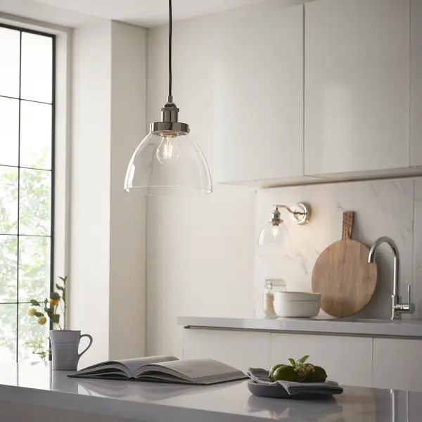 Hansen Wall Light in Bright Nickel