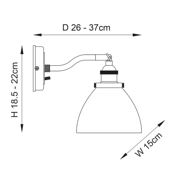 Hansen Wall Light in Bright Nickel