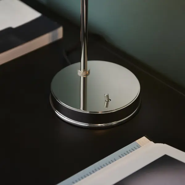 Hansen Table Lamp in Bright Nickel Finish