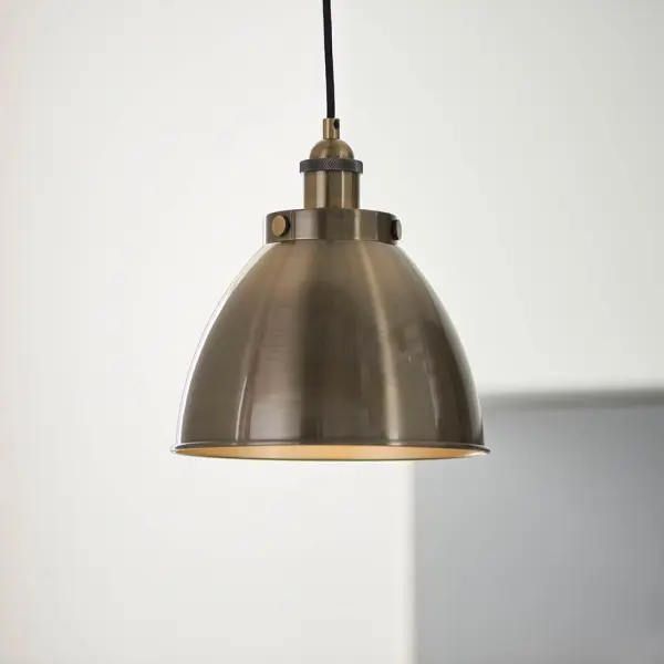 Franklin Small Antique Brass Pendant 235mm