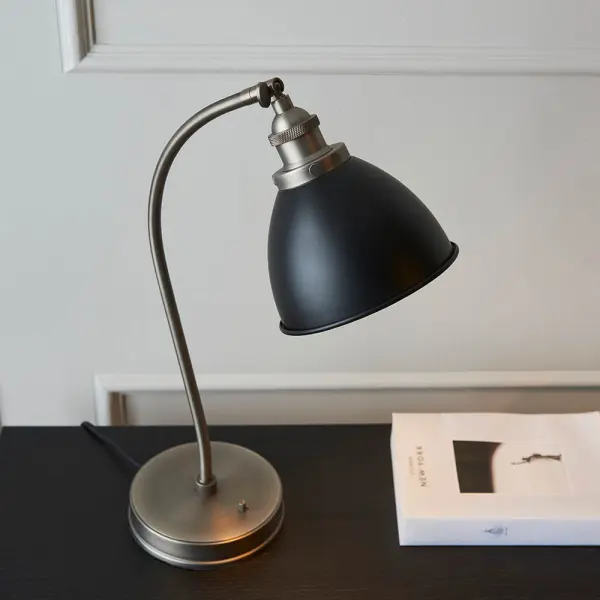 Franklin Black & Pewter Table Lamp