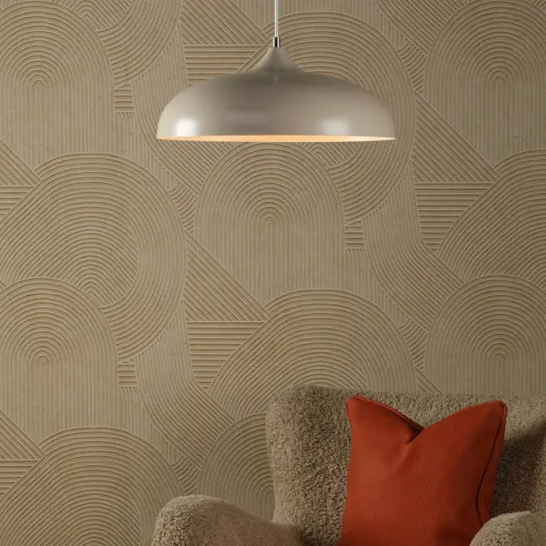 Kaelan 1lt Pendant Taupe & White