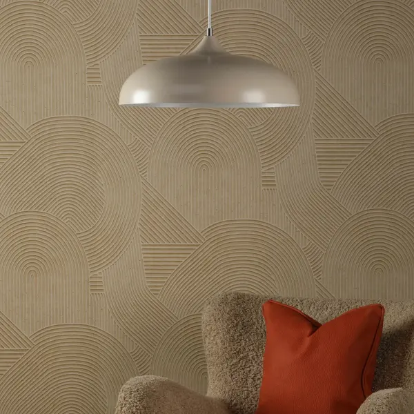 Kaelan 1lt Pendant Taupe & White
