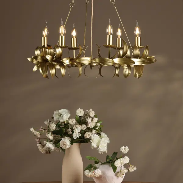 Nadria 6 Light Satin Gold Pendant