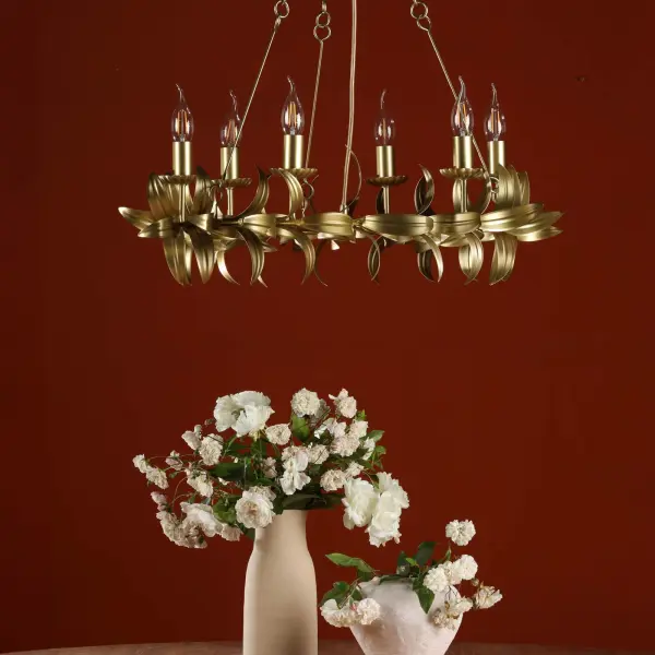 Nadria 6 Light Satin Gold Pendant