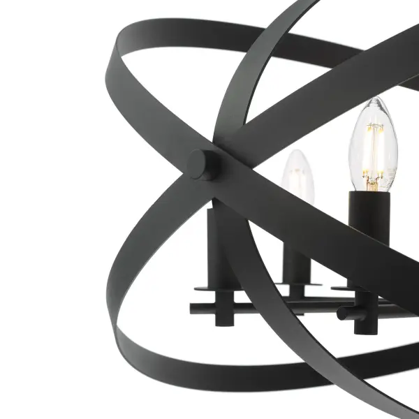 Nitya 8 Light Matt Black Pendant
