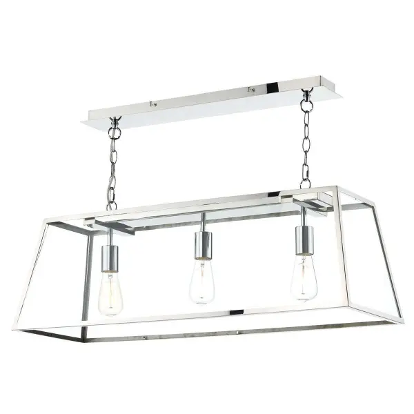 Academy 3-Light Stainless Steel Pendant