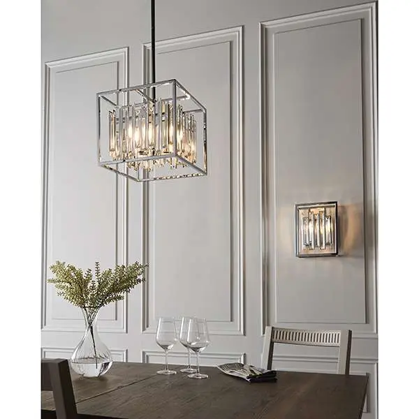 Acadia 4 Light Crystal Pendant