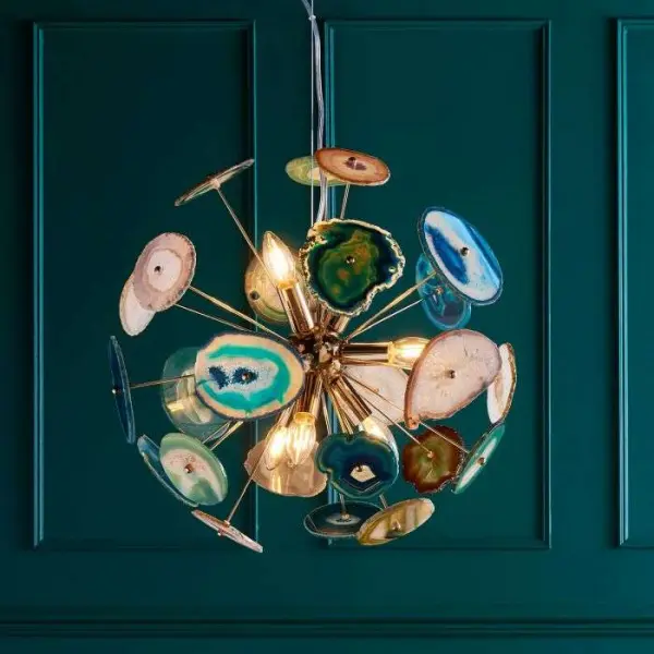 dar-lighting-ach1355-achates-9lt-pendant-gold-agate-online-lighting