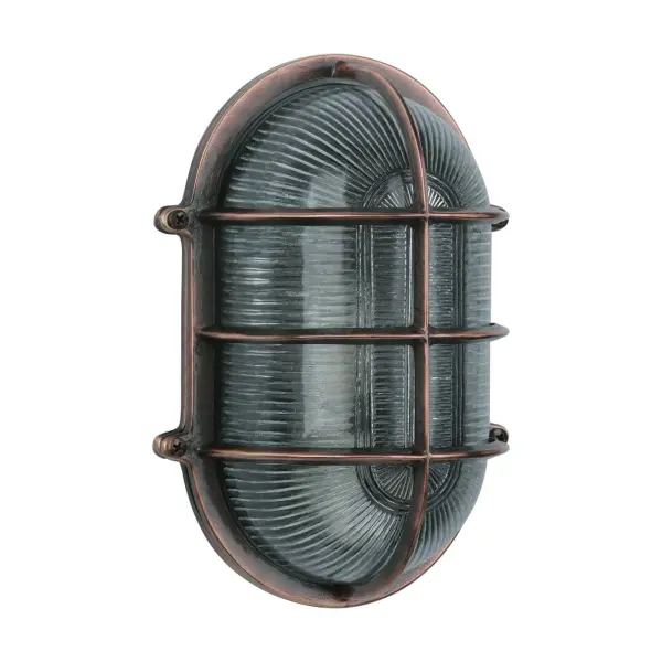 Admiral Large Oval Wall Bulkhead Antique Copper