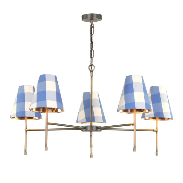Aix 5 Light Antique Brass Pendant Fitting Only