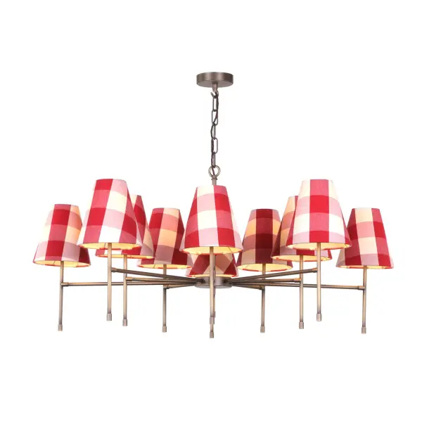 Aix 10 Light Antique Brass Pendant Fitting Only