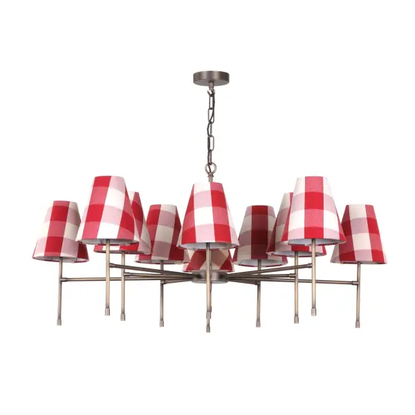 Aix 10 Light Antique Brass Pendant Fitting Only