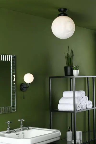 Alrik Bathroom Flush Fitting Matt Black IP44