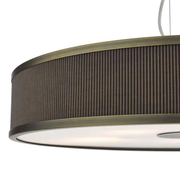 Alvaro 6 Light Pendant in Antique Bronze C/W Mushroom Detail