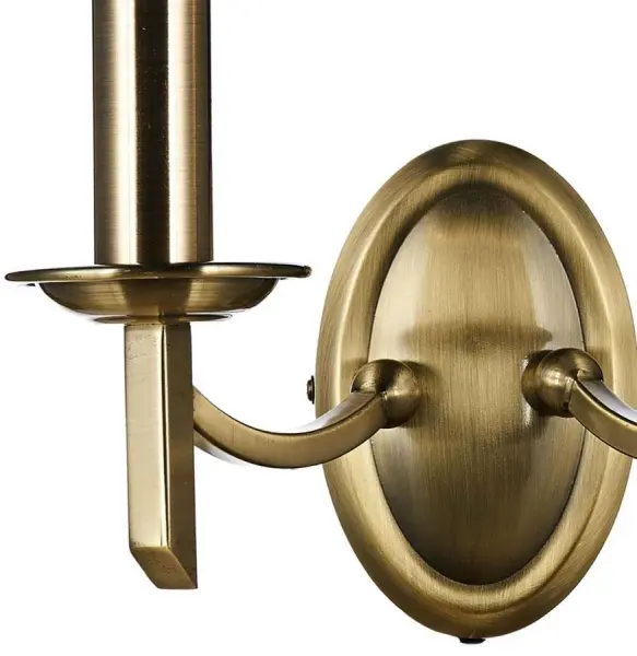 Ambassador Double Wall Bracket Antique Brass