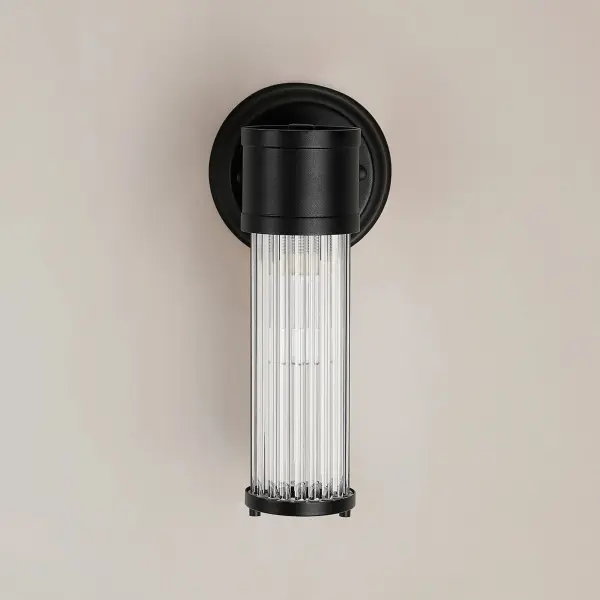 Appeal Single Wall Light in Satin Black IP44
