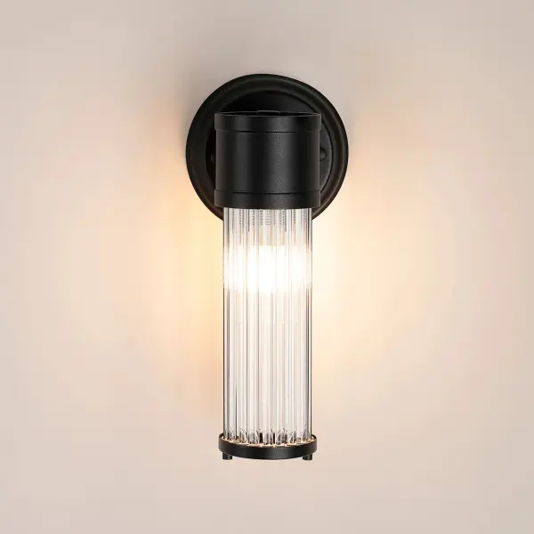 Appeal Single Wall Light in Satin Black IP44
