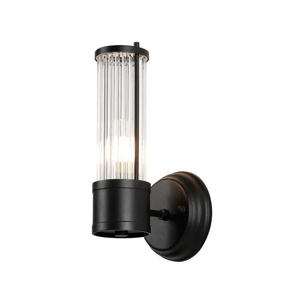 Appeal Single Wall Light in Satin Black IP44