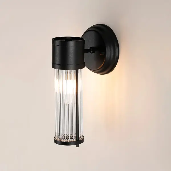 Appeal Single Wall Light in Satin Black IP44