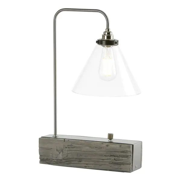 Aspen Wooden Table Lamp Silver Birch