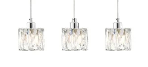 Aurora 3 Light Extra Small Crystal Bar Pendant