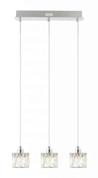 Aurora 3 Light Extra Small Crystal Bar Pendant