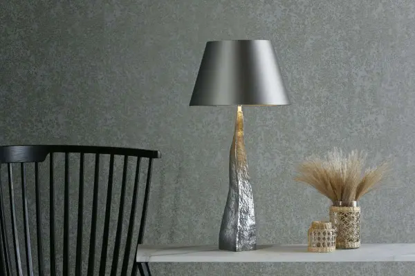 Aztec Table Lamp Pewter Base Only