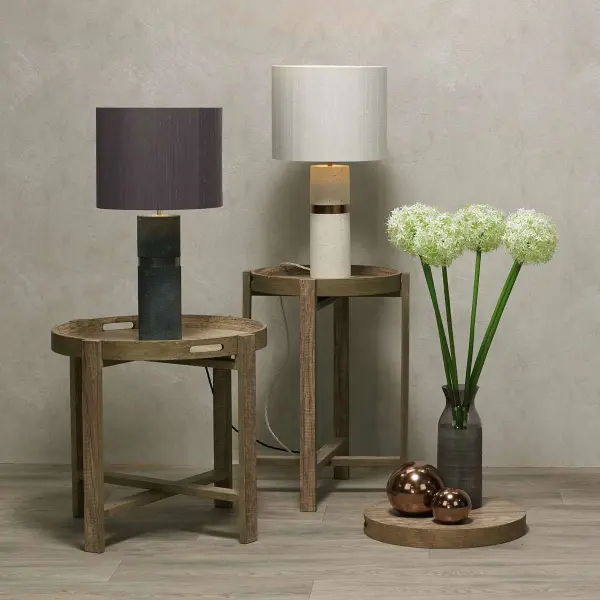 Band Stone Jesmonite Table Lamp