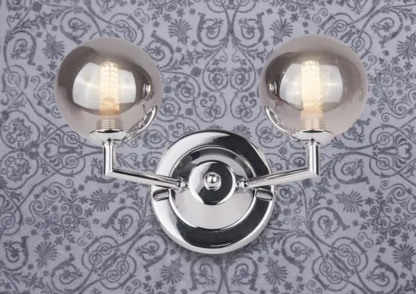 Barbara Double Wall Light in Polished Chrome