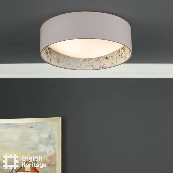 Birch Flush Fitting with Taupe Shade