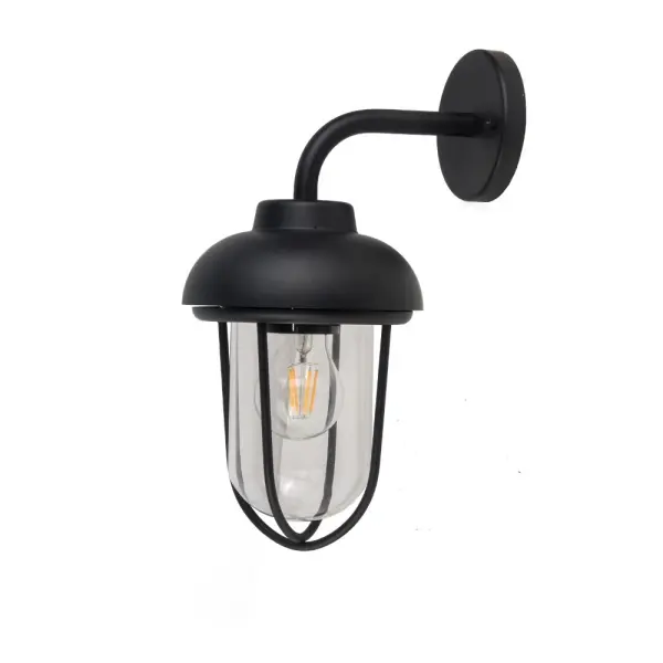 Bulter Outdoor Black Wall Light IP44