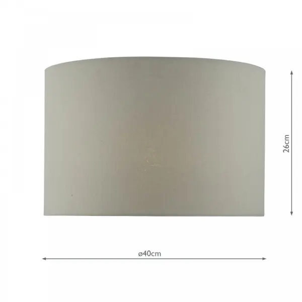 Cassandra Grey Cotton Drum Shade 40cm