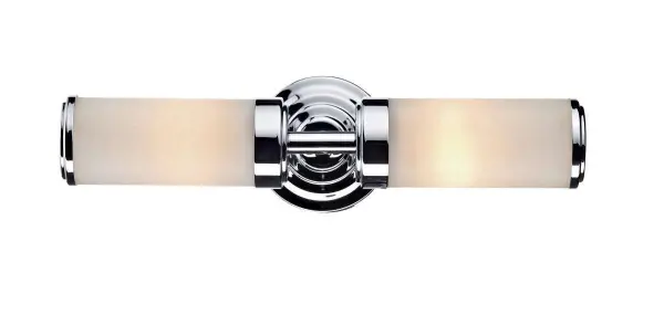 Century 2-Light Polished Chrome Bathroom Wall Fitting IP44