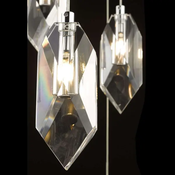 Crystal 12 Light Cluster Pendant in Polished Chrome