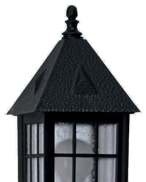 Black Duralighting Non Rust Window Pane Post Light