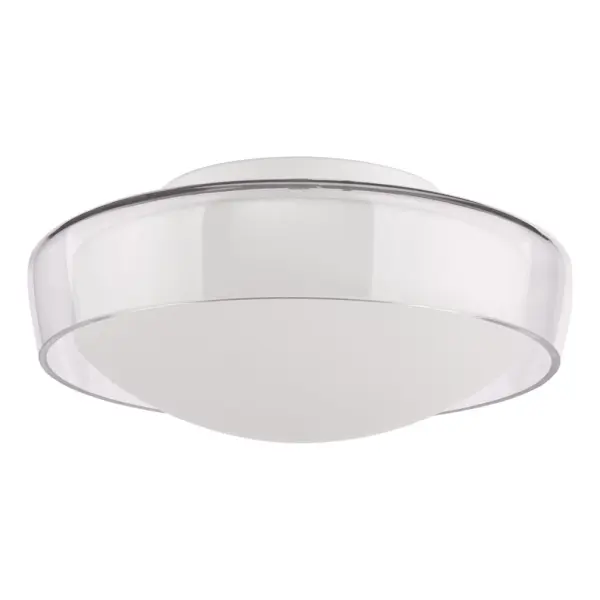 Dagon 3 Light Clear Glass Flush Fitting IP44