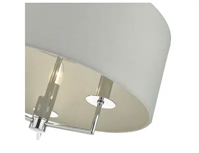 Jamelia 3 Light Pendant Polished Chrome & Grey