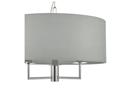 Jamelia 3 Light Pendant Polished Chrome & Grey