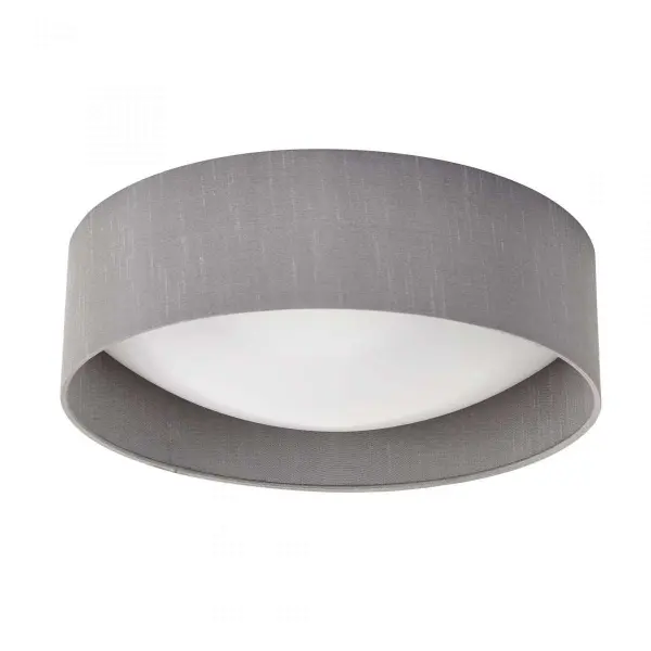 Nysa 2 Light Flush Grey Faux Silk 40cm